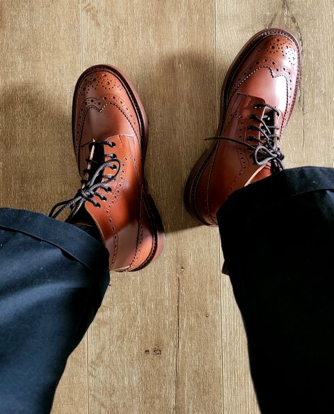 Photo by Ladstreet on November 2, 2022 of the Tricker's Stow Country Boot in Marron Antique.