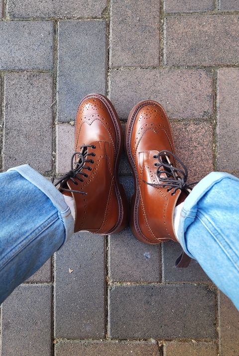 Photo by Ladstreet on November 13, 2022 of the Tricker's Stow Country Boot in Marron Antique.