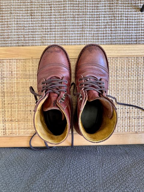 Photo by garethcrouch on February 5, 2024 of the Jim Green Numzaan in Hazelnut Veg Retan.