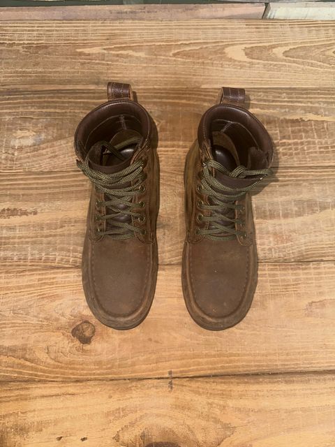 Photo by garethcrouch on April 3, 2025 of the Jim Green Meander Moc Toe in Bronco Brown.