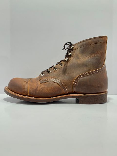 Photo by bootscootboogie on October 4, 2022 of the Red Wing Iron Ranger in S.B. Foot Copper Rough and Tough.