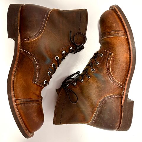 Photo by bootscootboogie on January 6, 2023 of the Red Wing Iron Ranger in S.B. Foot Copper Rough and Tough.