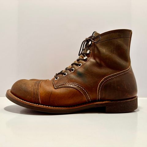 Photo by bootscootboogie on March 3, 2023 of the Red Wing Iron Ranger in S.B. Foot Copper Rough and Tough.