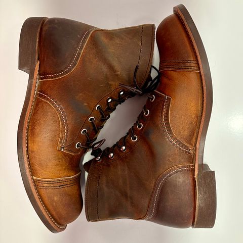 Photo by bootscootboogie on March 3, 2023 of the Red Wing Iron Ranger in S.B. Foot Copper Rough and Tough.
