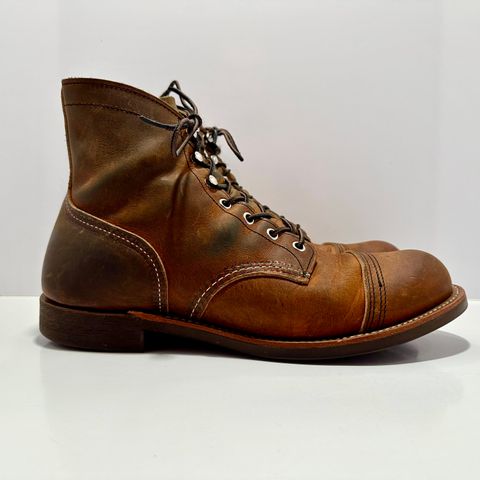 Photo by bootscootboogie on March 3, 2023 of the Red Wing Iron Ranger in S.B. Foot Copper Rough and Tough.