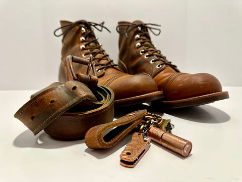 Photo by bootscootboogie on April 6, 2023 of the Red Wing Iron Ranger in S.B. Foot Copper Rough and Tough.