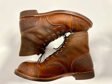Photo by bootscootboogie on April 6, 2023 of the Red Wing Iron Ranger in S.B. Foot Copper Rough and Tough.