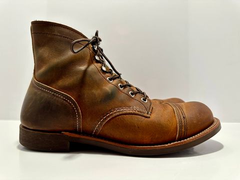 Photo by bootscootboogie on April 6, 2023 of the Red Wing Iron Ranger in S.B. Foot Copper Rough and Tough.