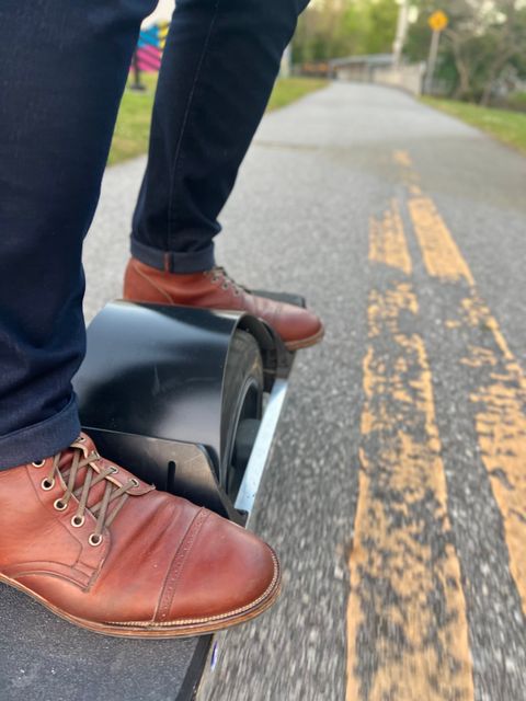 Photo by boots.bikes.rx on March 6, 2023 of the Viberg Service Boot BCT in Horween Saddle Tan Chromepak.