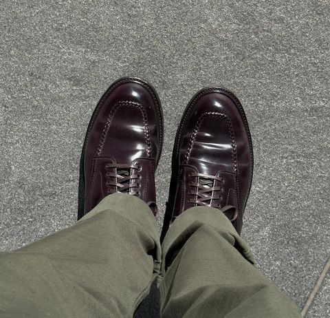 Photo by ACepero on October 16, 2024 of the Alden Indy Boot in Horween Color 8 Shell Cordovan.