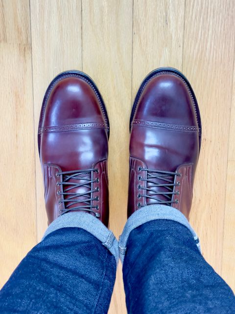 Photo by ACepero on November 26, 2023 of the Viberg Service Boot BCT in Horween Color 4 Shell Cordovan.