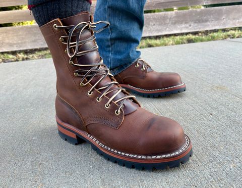 Photo by btstewart on August 20, 2025 of the Nicks BuilderPro in Horween Orange Predator.