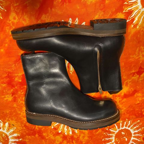 Rolling Dub Trio Casper Boot in Horween Black Teacore Chromexcel
