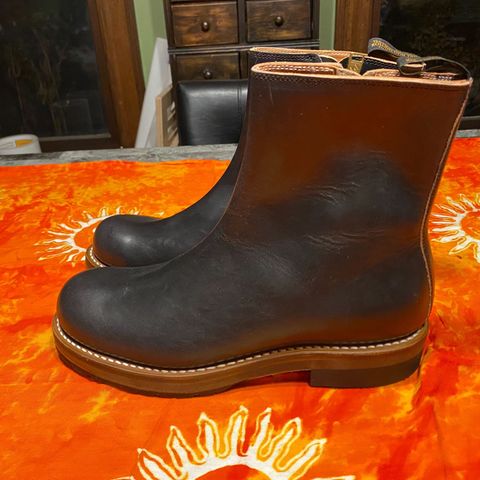 Rolling Dub Trio Casper Boot in Horween Black Teacore Chromexcel