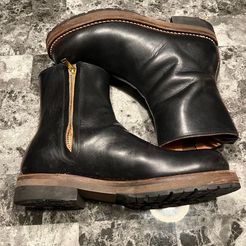 Rolling Dub Trio Casper Boot in Horween Black Teacore Chromexcel