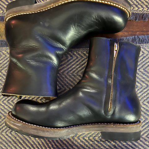 Rolling Dub Trio Casper Boot in Horween Black Teacore Chromexcel