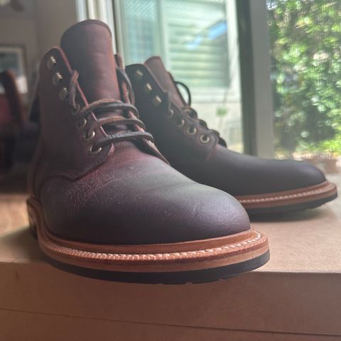 View photo of Grant Stone Diesel Boot in C.F. Stead Dark Burgundy Classic Kudu