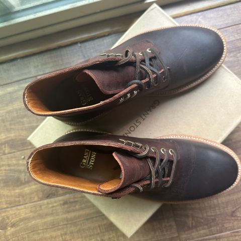 View photo of Grant Stone Diesel Boot in C.F. Stead Dark Burgundy Classic Kudu