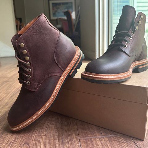 View photo of Grant Stone Diesel Boot in C.F. Stead Dark Burgundy Classic Kudu