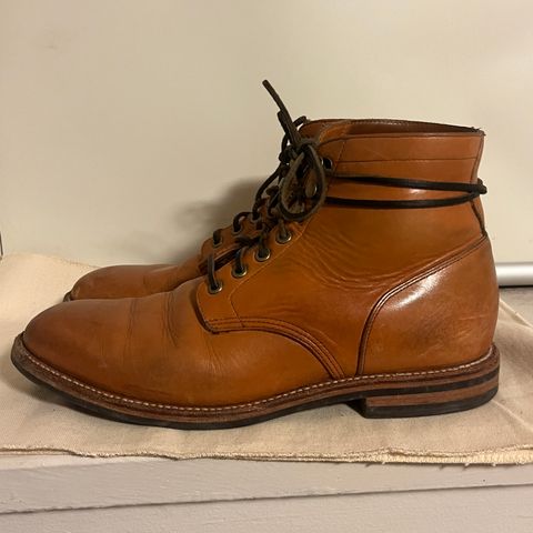 View photo of Grant Stone Diesel Boot in Horween English Tan Essex