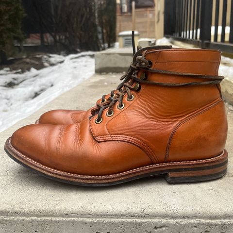 View photo of Grant Stone Diesel Boot in Horween English Tan Essex