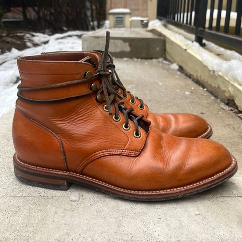 View photo of Grant Stone Diesel Boot in Horween English Tan Essex