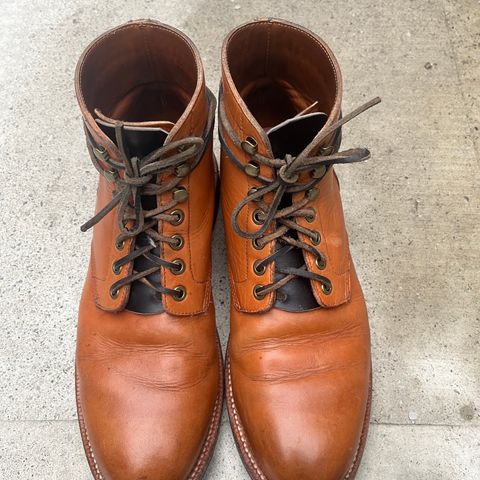 View photo of Grant Stone Diesel Boot in Horween English Tan Essex