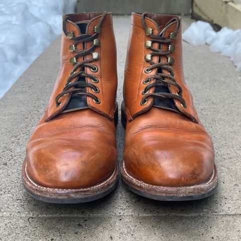 View photo of Grant Stone Diesel Boot in Horween English Tan Essex