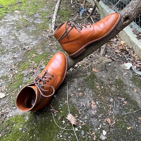 View photo of Grant Stone Diesel Boot in Horween English Tan Essex