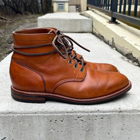 View photo of Grant Stone Diesel Boot in Horween English Tan Essex