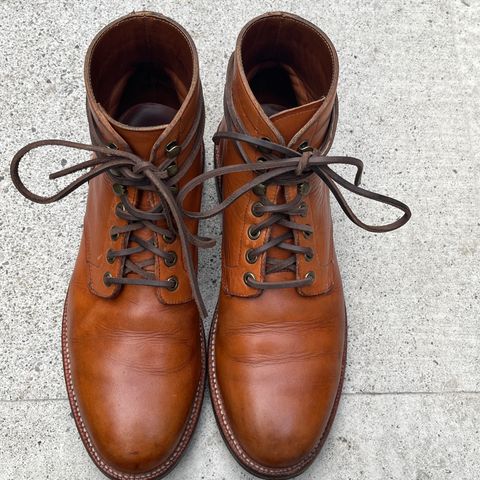 View photo of Grant Stone Diesel Boot in Horween English Tan Essex