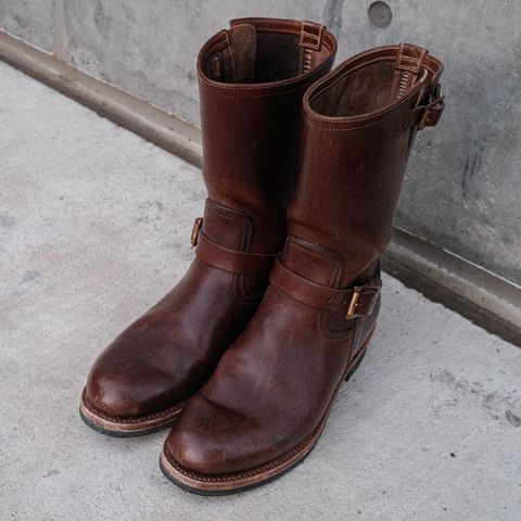 Motor Engineer Boots in Antique Brown Italian Horsebutt