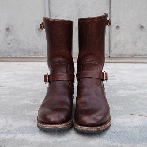 Motor Engineer Boots in Antique Brown Italian Horsebutt