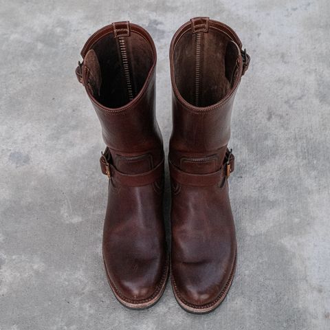Motor Engineer Boots in Antique Brown Italian Horsebutt