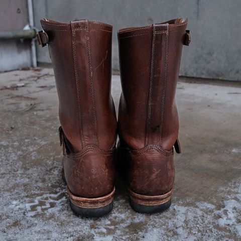 Motor Engineer Boots in Antique Brown Italian Horsebutt