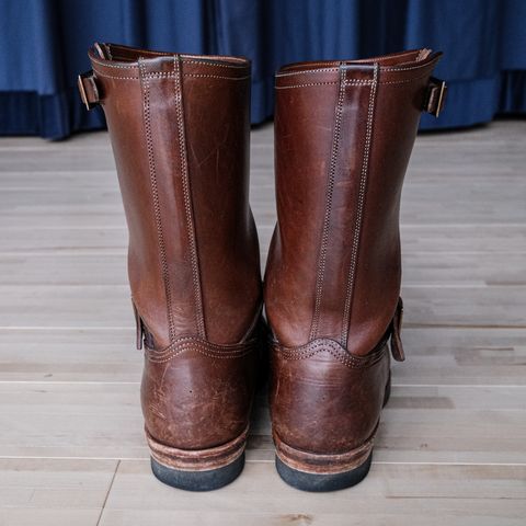 Motor Engineer Boots in Antique Brown Italian Horsebutt