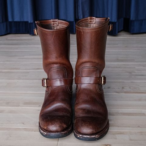 Motor Engineer Boots in Antique Brown Italian Horsebutt