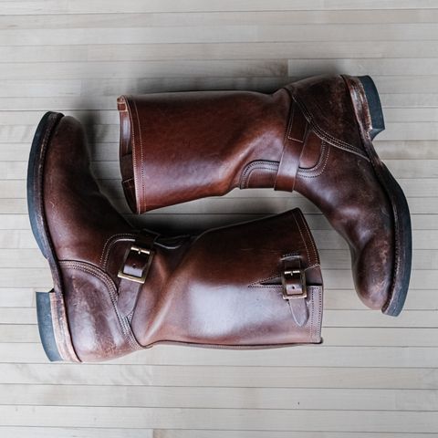 Motor Engineer Boots in Antique Brown Italian Horsebutt
