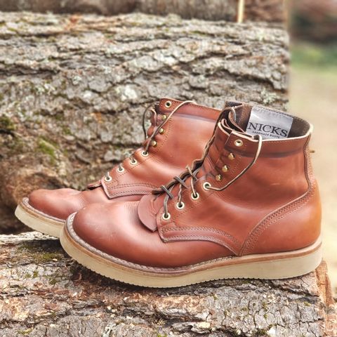 Nicks Free Range in Wickett & Craig Tan Oiled Latigo