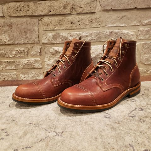 Truman Cap Toe Boot in Gallun Cognac Horse Rump