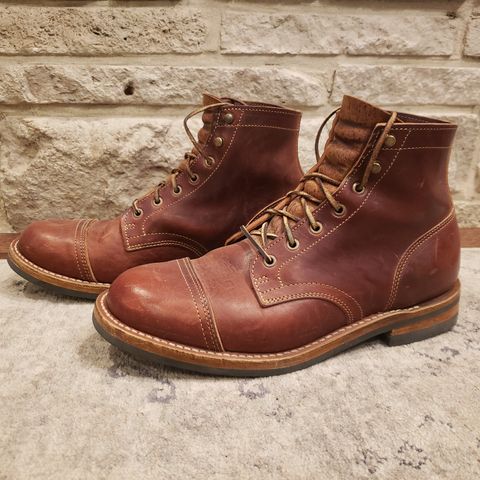 Truman Cap Toe Boot in Gallun Cognac Horse Rump