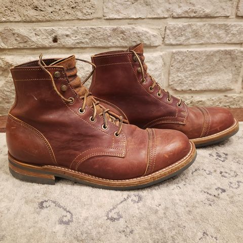 Truman Cap Toe Boot in Gallun Cognac Horse Rump