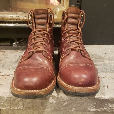 Truman Cap Toe Boot in Gallun Cognac Horse Rump