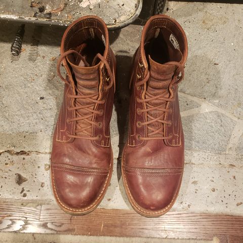 Truman Cap Toe Boot in Gallun Cognac Horse Rump