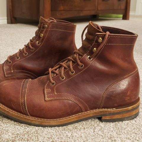 Truman Cap Toe Boot in Gallun Cognac Horse Rump