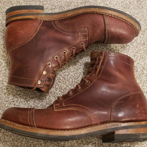 Truman Cap Toe Boot in Gallun Cognac Horse Rump