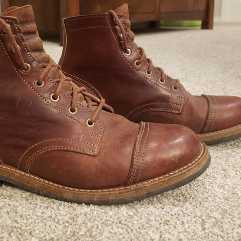 Truman Cap Toe Boot in Gallun Cognac Horse Rump