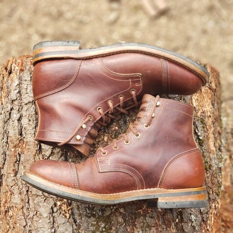 Truman Cap Toe Boot in Gallun Cognac Horse Rump