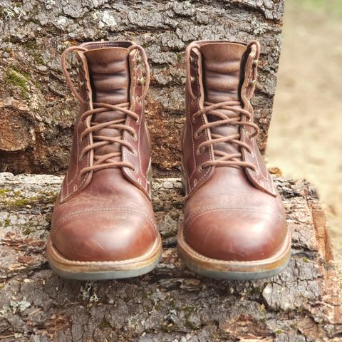 Truman Cap Toe Boot in Gallun Cognac Horse Rump
