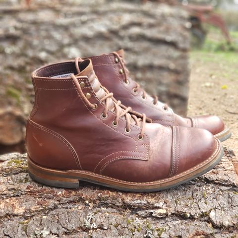 Truman Cap Toe Boot in Gallun Cognac Horse Rump